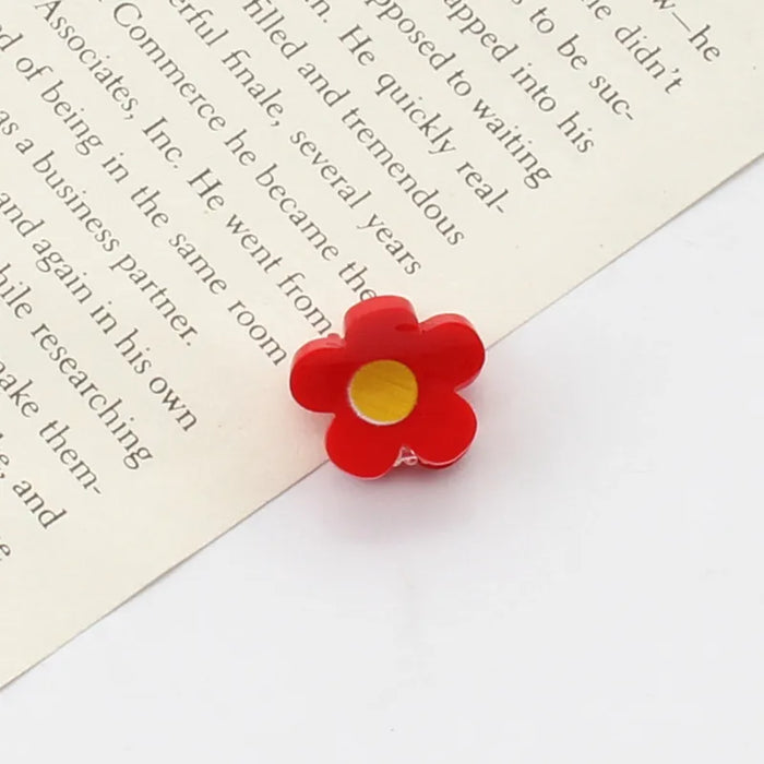 Hårklemme - Mini rød blomst