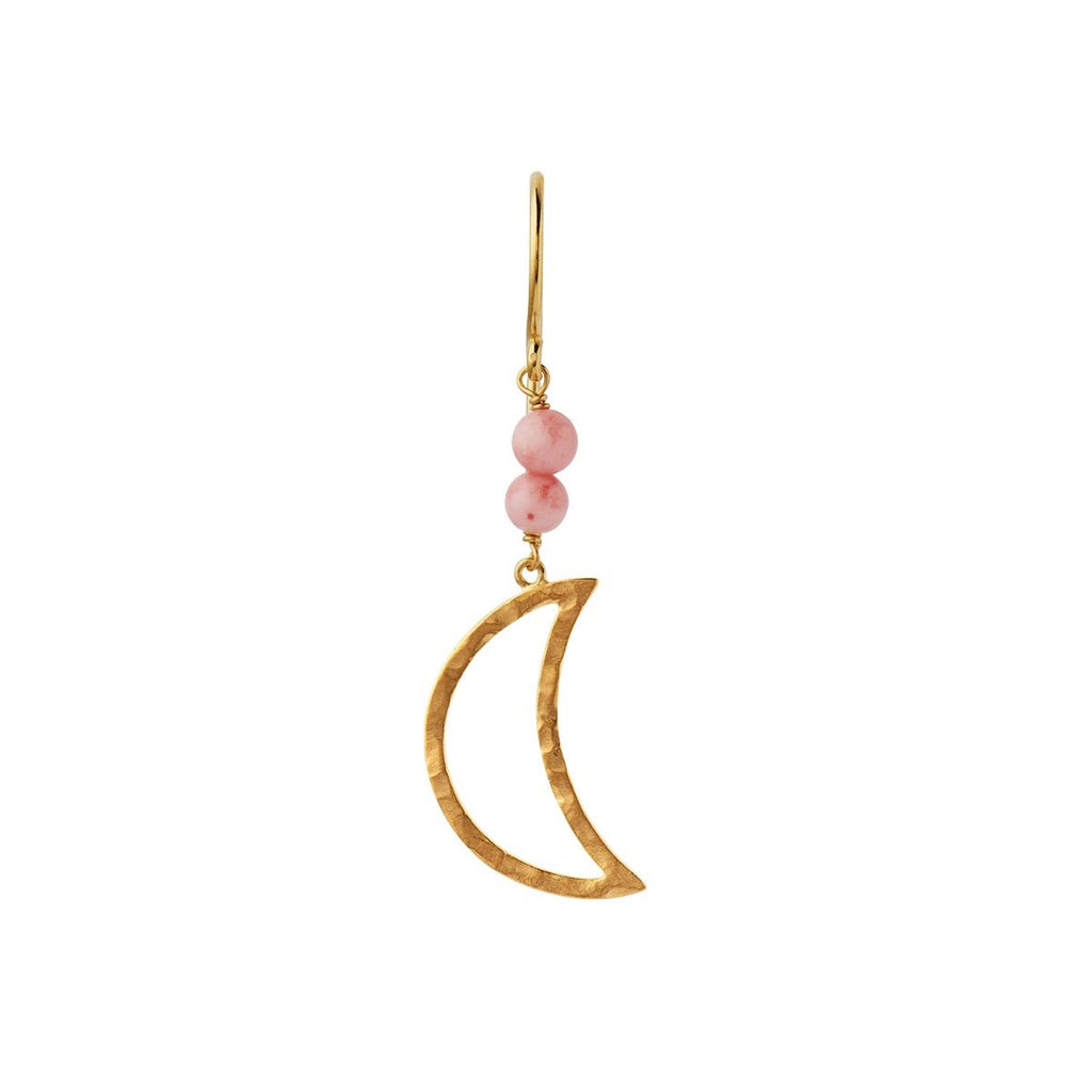 Bella Moon Earring With Coral