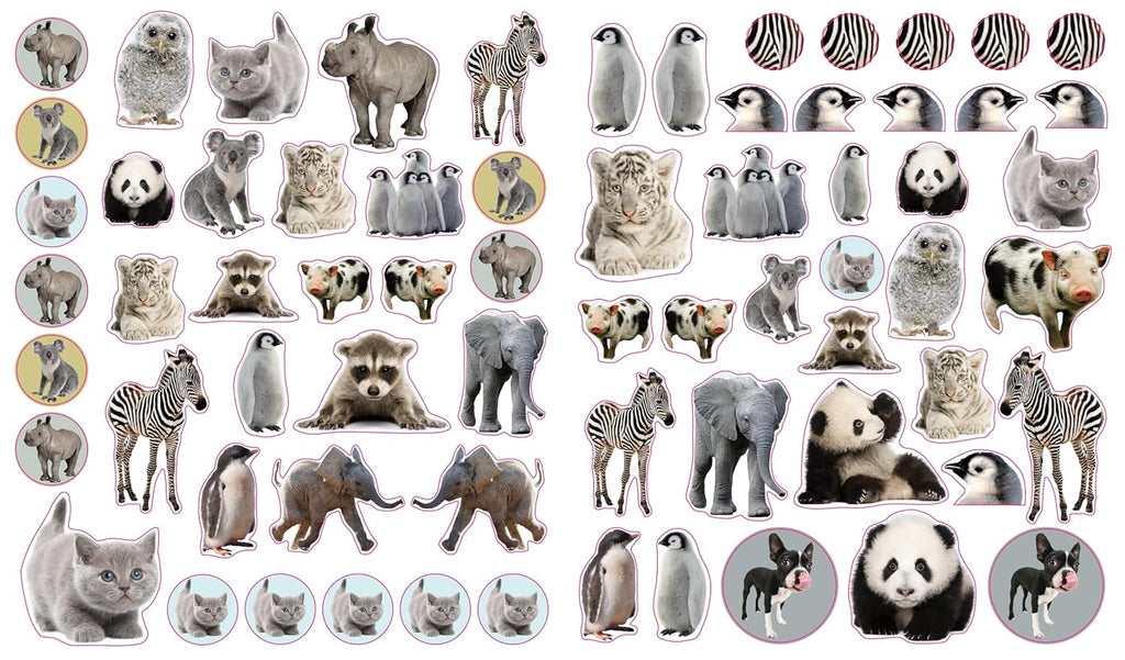 Stickersbog - Baby Animals