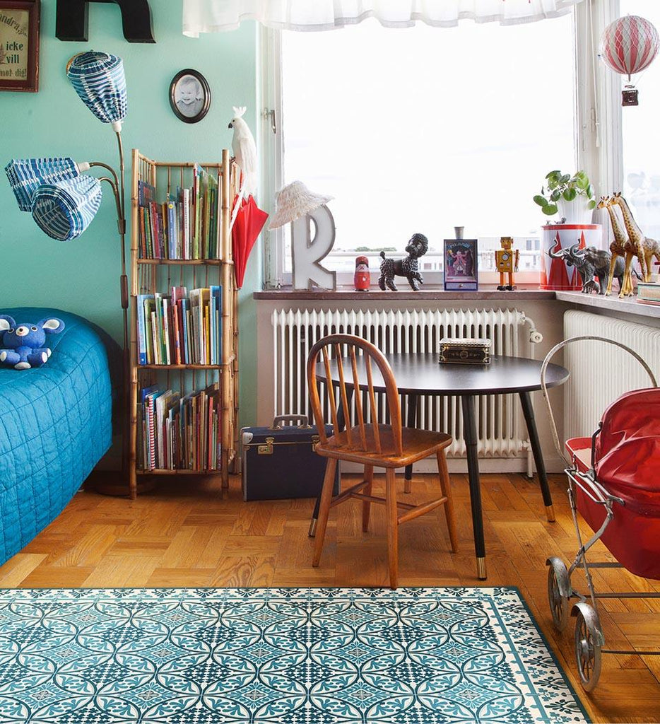 Vinyl måtte - Barcelona Blue