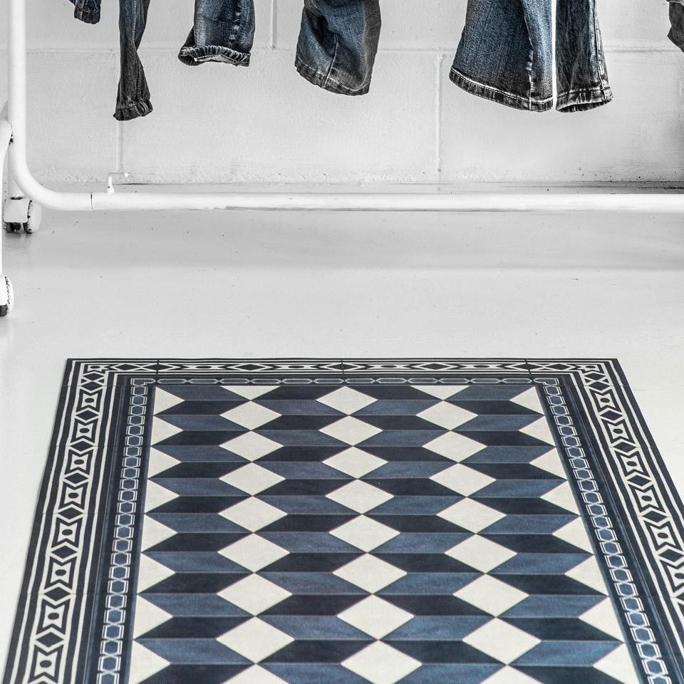Vinyl måtte - Bauhaus Indigo Concrete