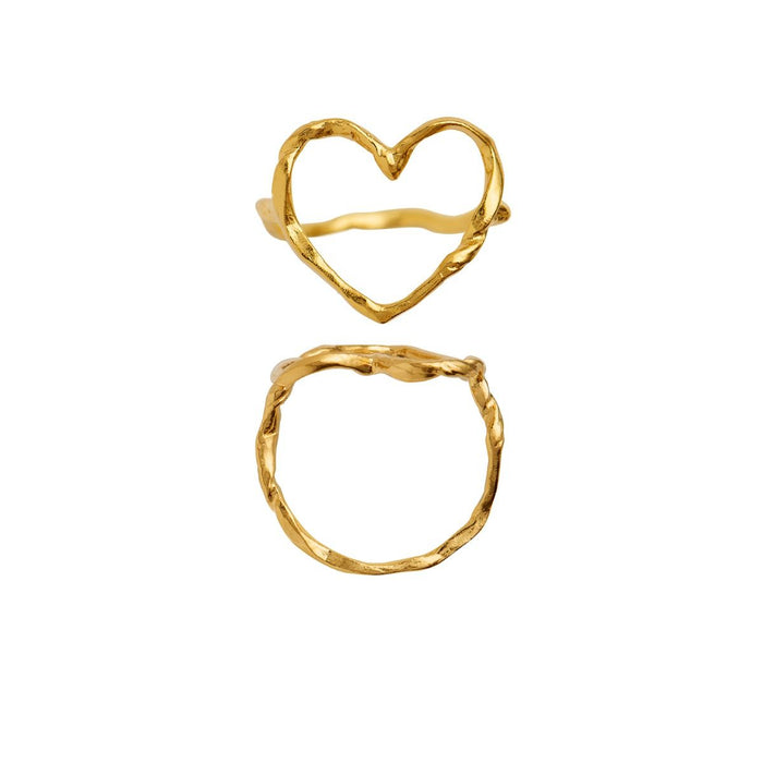 Funky Heart Ring - 56