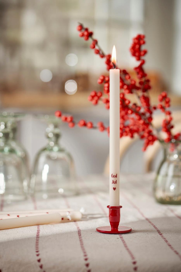 Kerte lysestage - Rød
