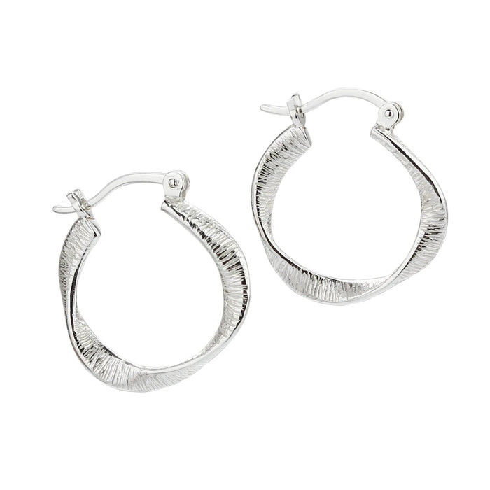 Creol - Small Twisted Hoop Silver