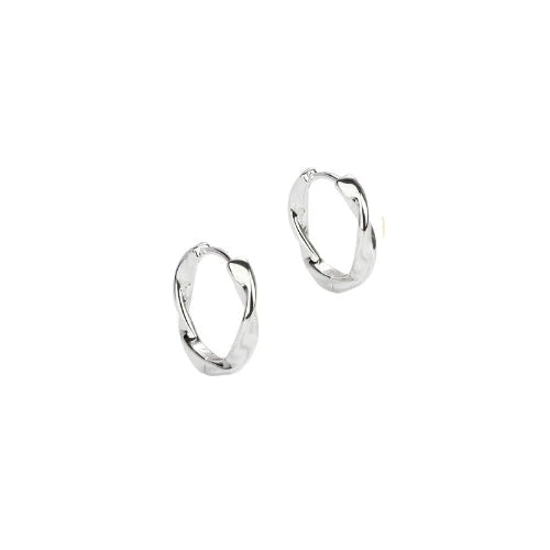 Hoop - Twirl Silver 13mm