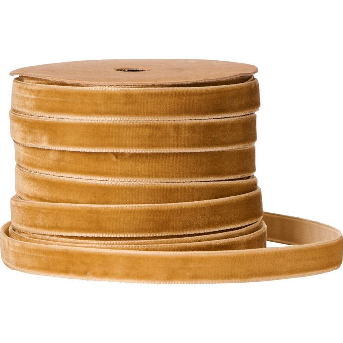 Gavebånd - Velourbånd Mustard